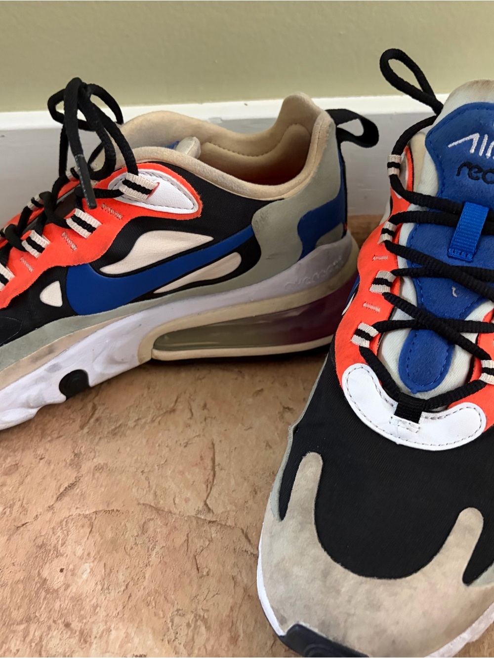 Nike Multicolor Running Shoes - Black, Blue & Orange